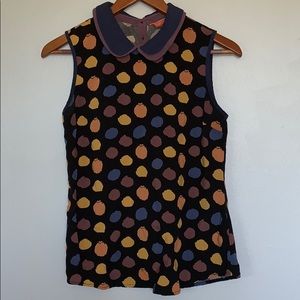 Polka dot Peter Pan collared blouse 🍄